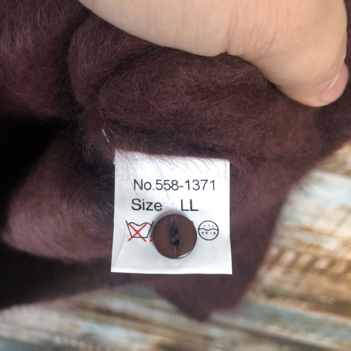 Japanese Brand Candornafi’ore Maroon mohair fur Cardigan Knitwear #A1866 Size M / US 6-8 / IT 42-44 - 10 Thumbnail