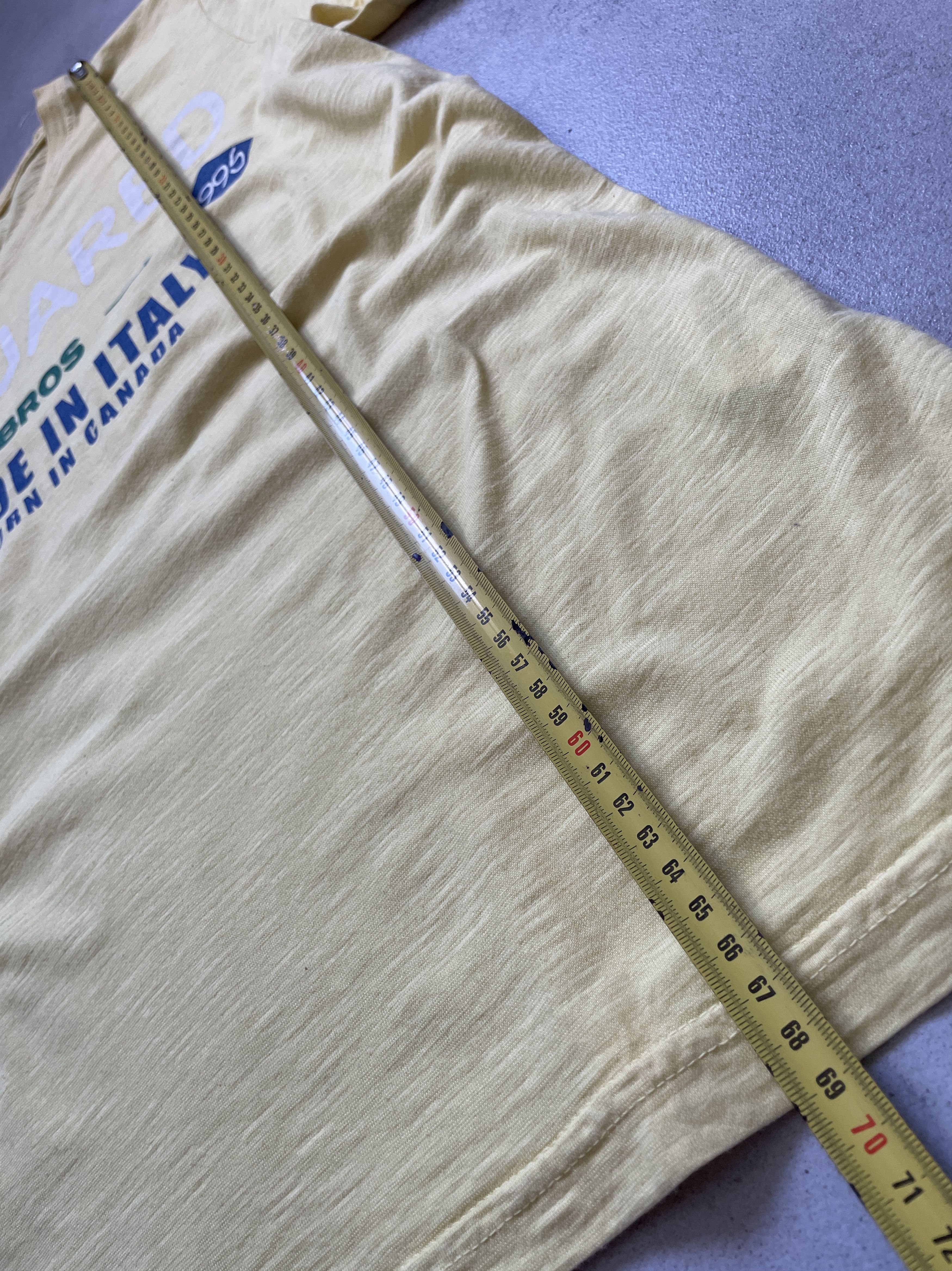 Dsquared2 DSQUARED2 DSQ2 YELLOW SLUB FLAME COTTON LOGO TEE Size US L / EU 52-54 / 3 - 7 Thumbnail