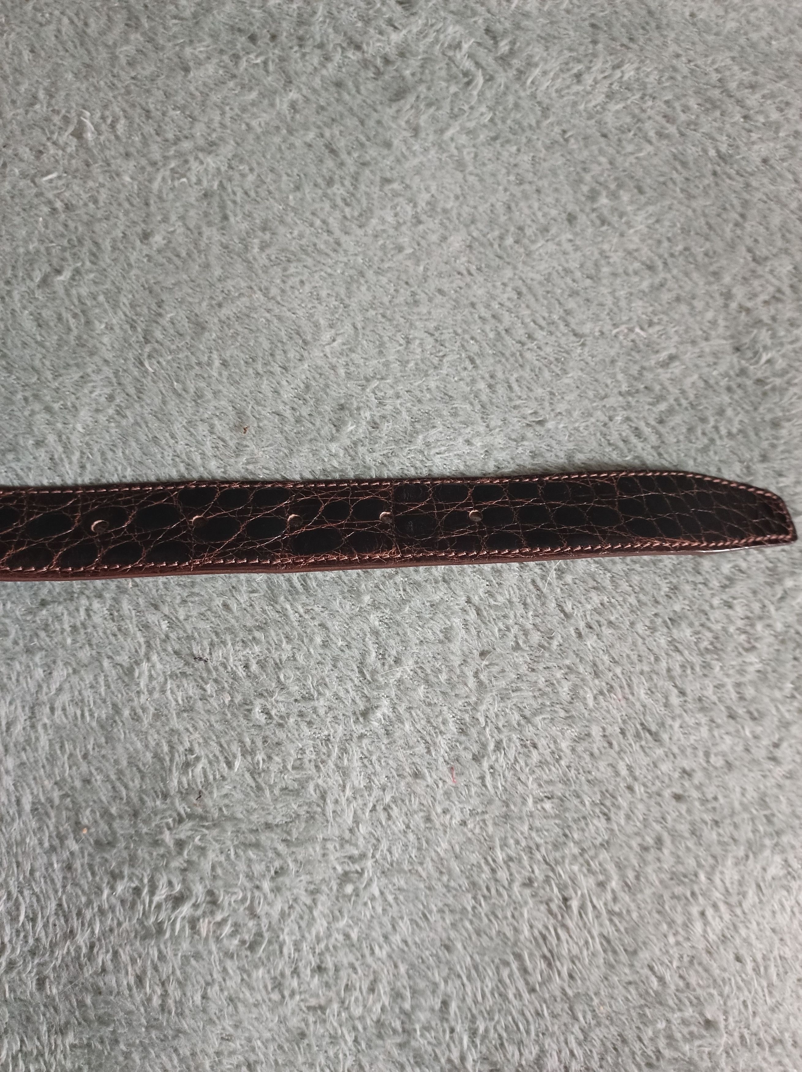 Designer Saint Phil Zurich Genuine Crocodile Leather Swiss Belt 90/36 Size 36 - 11 Thumbnail
