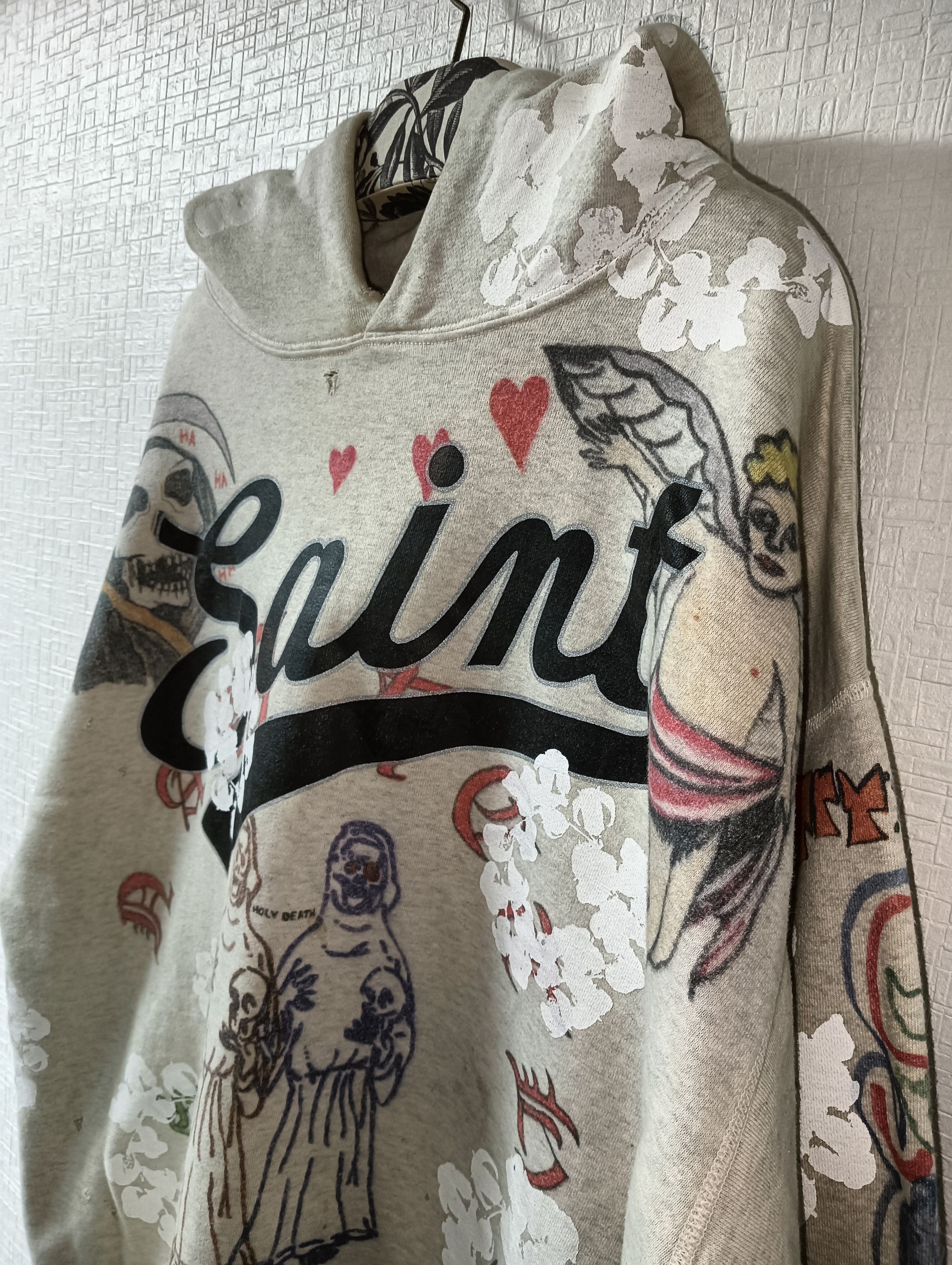 Saint Michael Denim Tears Saint Michael Hoodie Size US XL / EU 56 / 4 - 3 Thumbnail