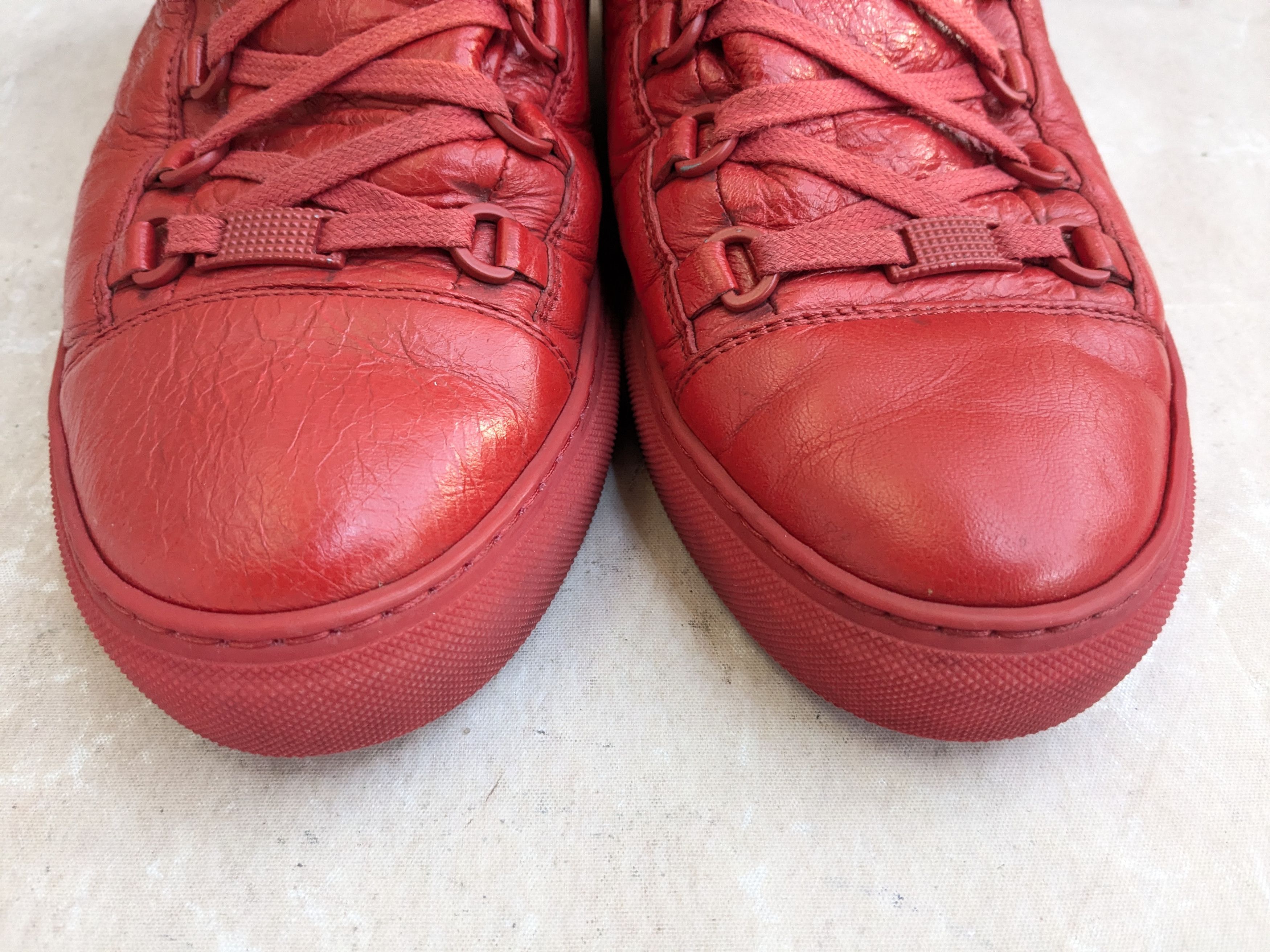 Balenciaga Balenciaga Arena Sneakers Red Black 11 Leather High Tops Size US 11 / EU 44 - 4 Thumbnail