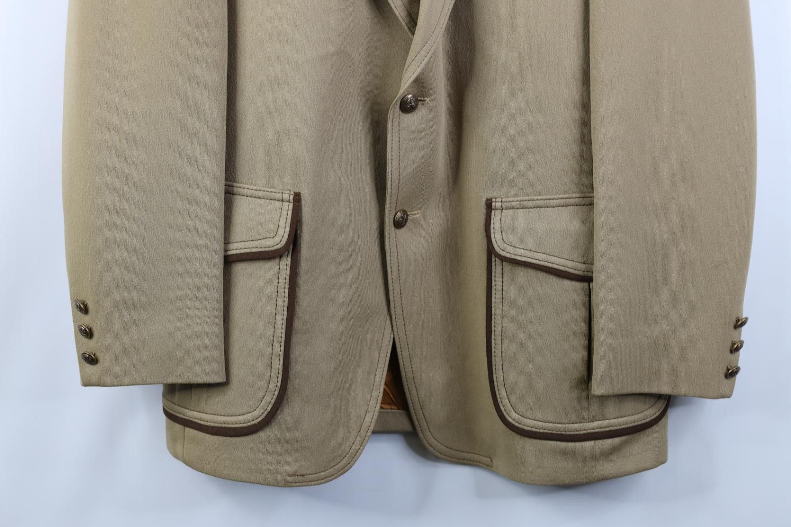 Vintage Vintage 70s Rockabilly Knit Suit Coat Blazer Jacket USA Size US XXL / EU 58 / 5 - 3 Thumbnail