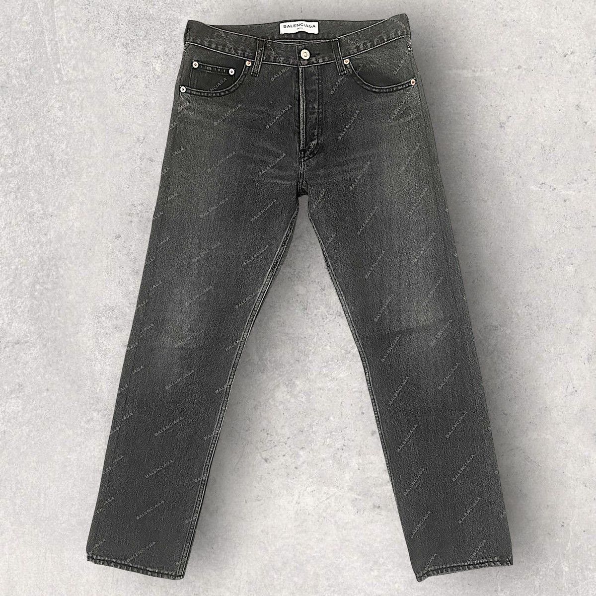 Balenciaga Balenciaga Monogram Jeans Size US 30 / EU 46 - 2 Thumbnail