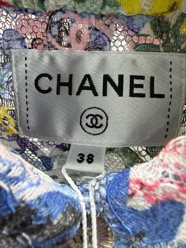 Chanel Chanel Colourful flower lace hollow full logo long-sleeved Size XS / US 0-2 / IT 36-38 - 4 Thumbnail