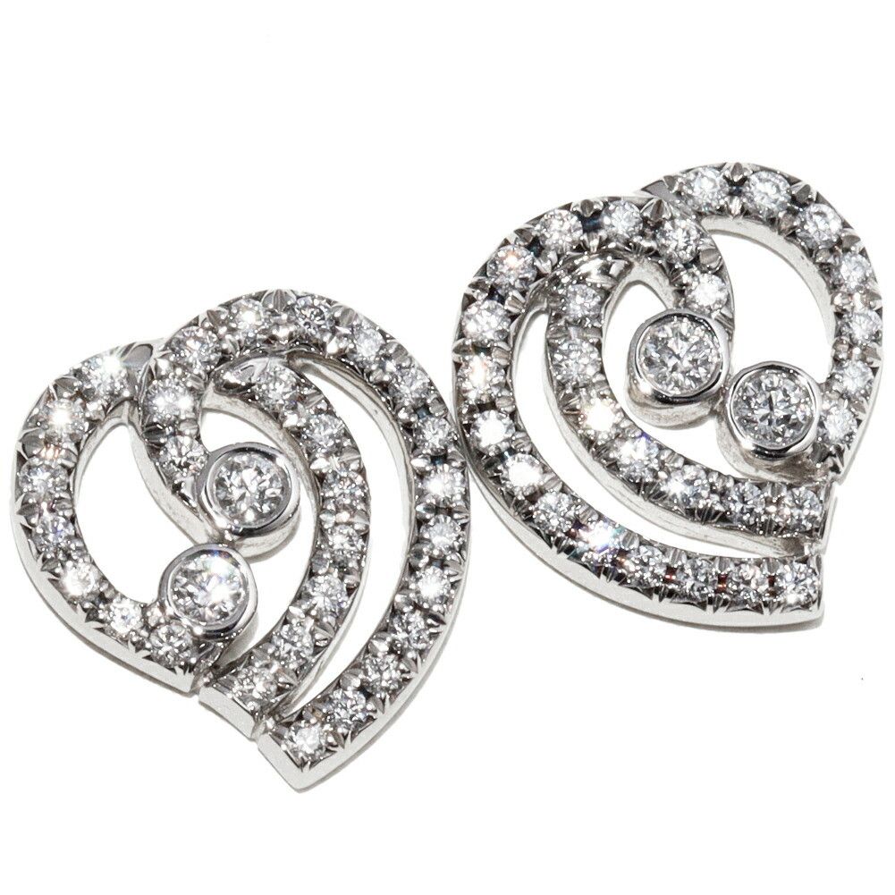 Tiffany & Co. Tiffany & Co. Tiffany & Co. Enchant Heart Pt950 Diamond Earrings Precious Metal Earrings DUTY FREE for USA Size ONE SIZE - 1 Thumbnail