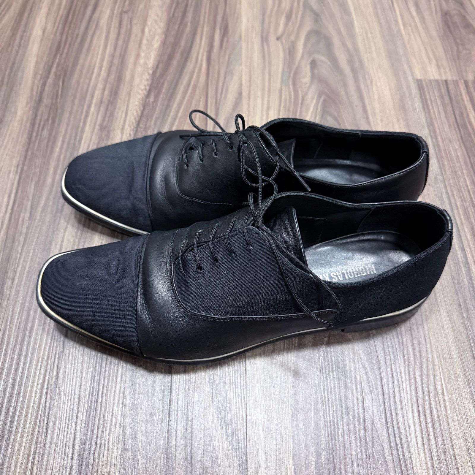 Nicholas Kirkwood Nicholas Kirkwood Italian Mixed-Media Derby Shoes Black 41.5 Size US 8.5 / EU 41-42 - 2 Thumbnail