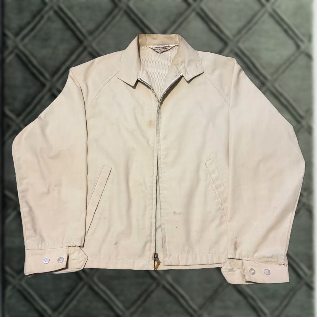Vintage VINTAGE 70s Cream Ivory Lightweight Full Zip Jacket S Christmas? No. Size S / US 4 / IT 40 - 1 Thumbnail