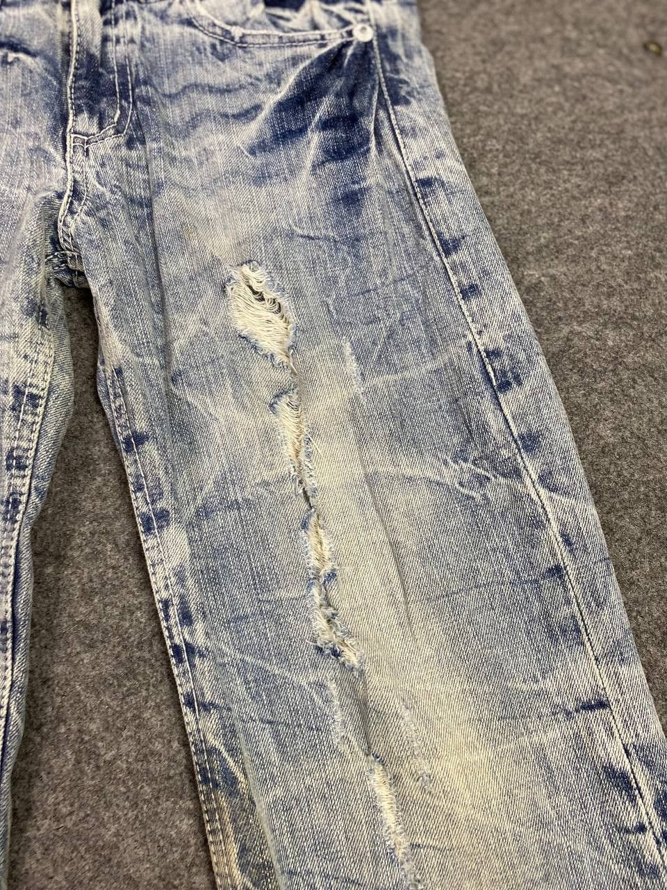 Japanese Brand vintage rush hour acid wash distressed denim nice design Size 31" - 10 Thumbnail