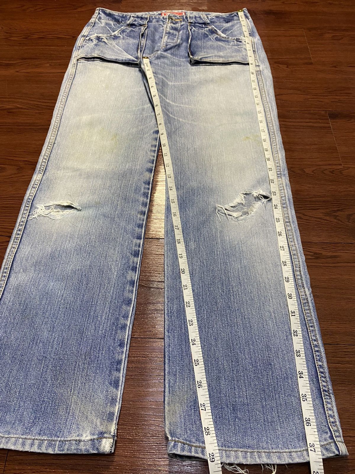 KOJIMA GENES Vintage Japanese Brand Kojima Faded Distressed Bush Jeans Size US 30 / EU 46 - 16 Thumbnail