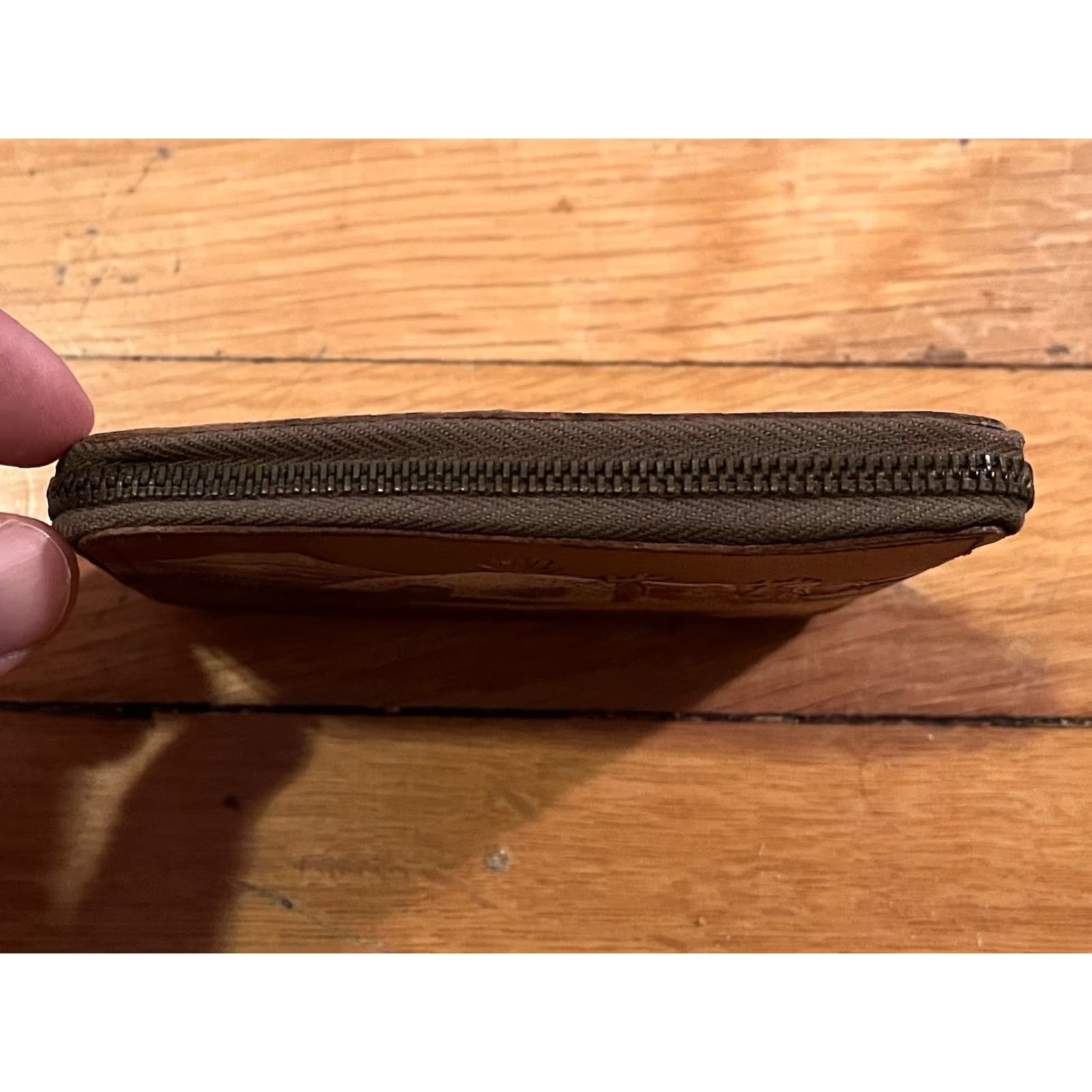 Undercover VINTAGE Red Ryder Cowboy Western Genuine Leather Full Zip Bill Fold Wallet 50s Size ONE SIZE - 5 Thumbnail