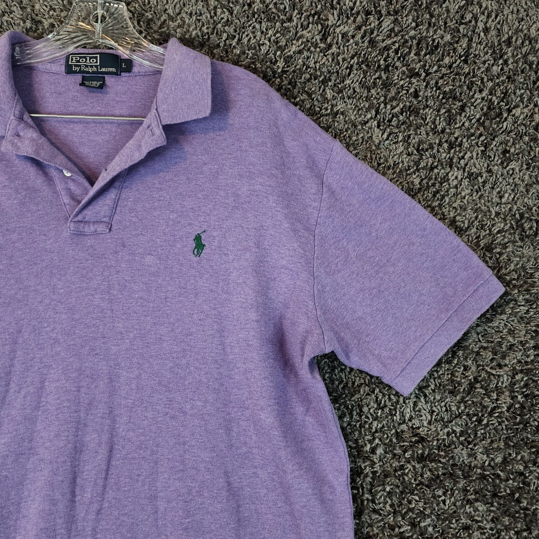 Polo Ralph Lauren VINTAGE Polo Ralph Lauren Polo Shirt Men Short Sleeve Size L Purple 100% Cotton Size US L / EU 52-54 / 3 - 3 Thumbnail