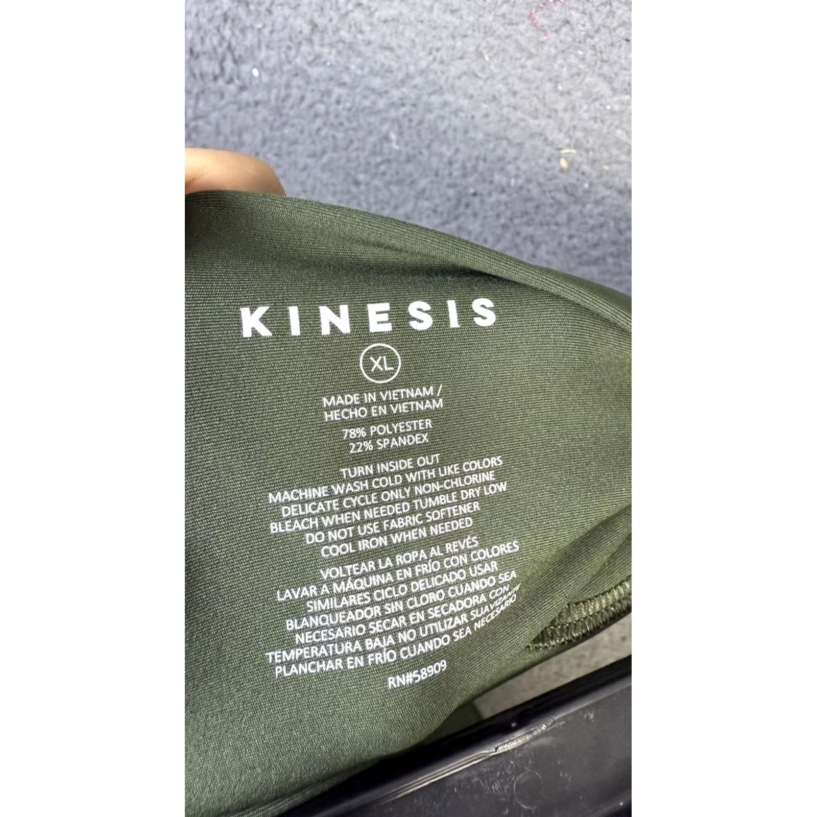 Vintage Kinesis Leggings Womens XL Green High Waisted Yoga Activewear Stretch Pants Size 40" / US 18 - 7 Thumbnail