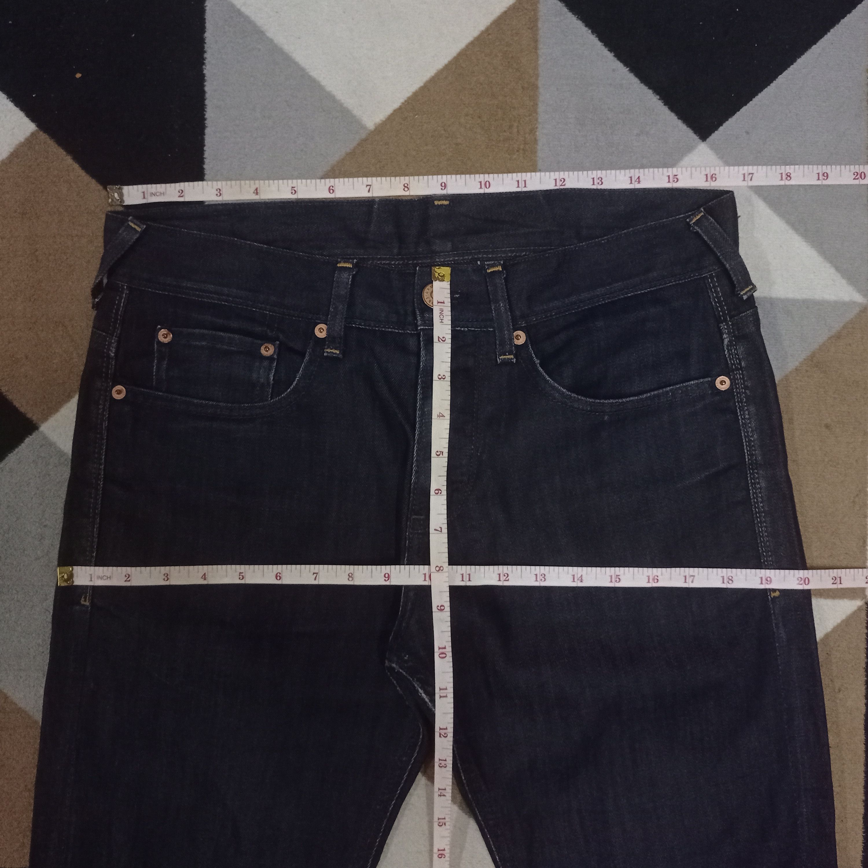 Armani × Armani Exchange Vintage Armani Raw Denim Indigo Style Jeans 33x27 Size US 33 - 8 Thumbnail