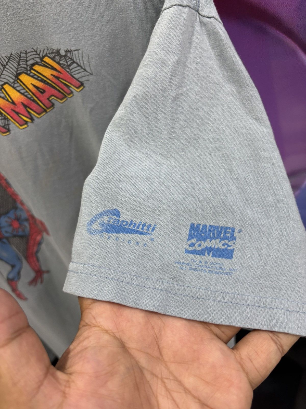 Cartoon Network × Vintage Vintage 90’s Spiderman Graphitti Designs Tshirt Size US XL / EU 56 / 4 - 3 Thumbnail