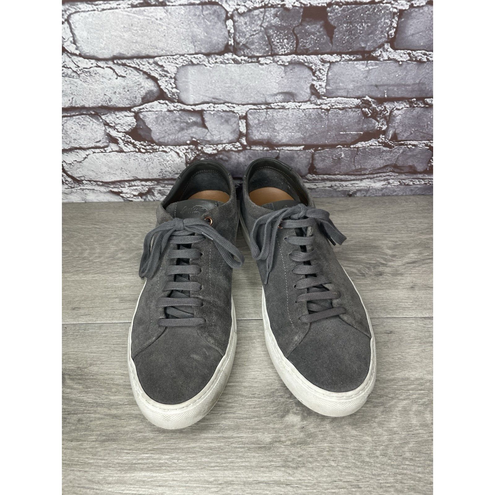 Bergdorf Goodman Goodman Brand Edge Charcoal Suede Casual Lace Low Top Sneake Size US 9 / EU 42 - 11 Thumbnail