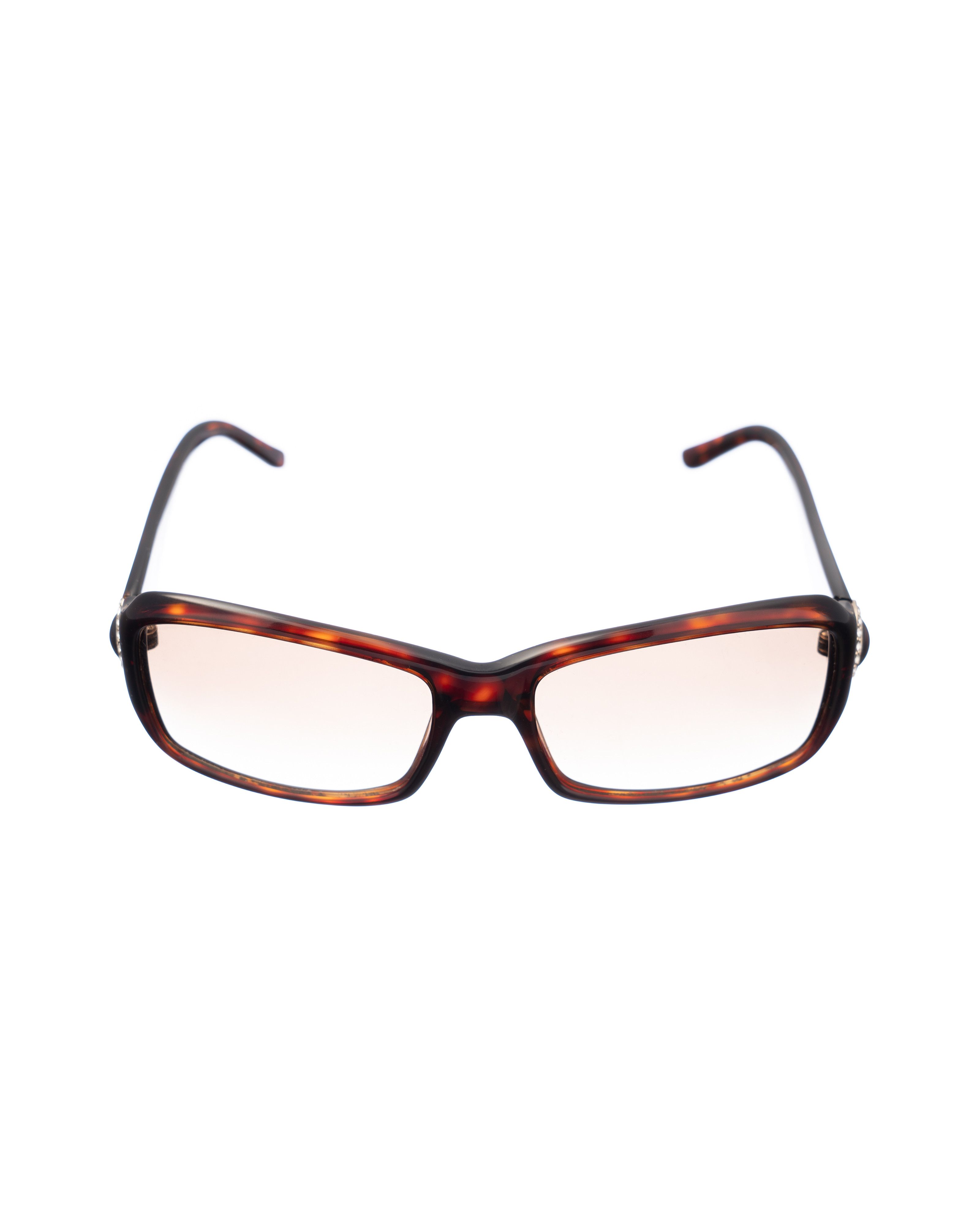 Pierre Cardin Pierre Cardin 00s Rectangle Havana With Gems Sunglasses Size ONE SIZE - 3 Thumbnail