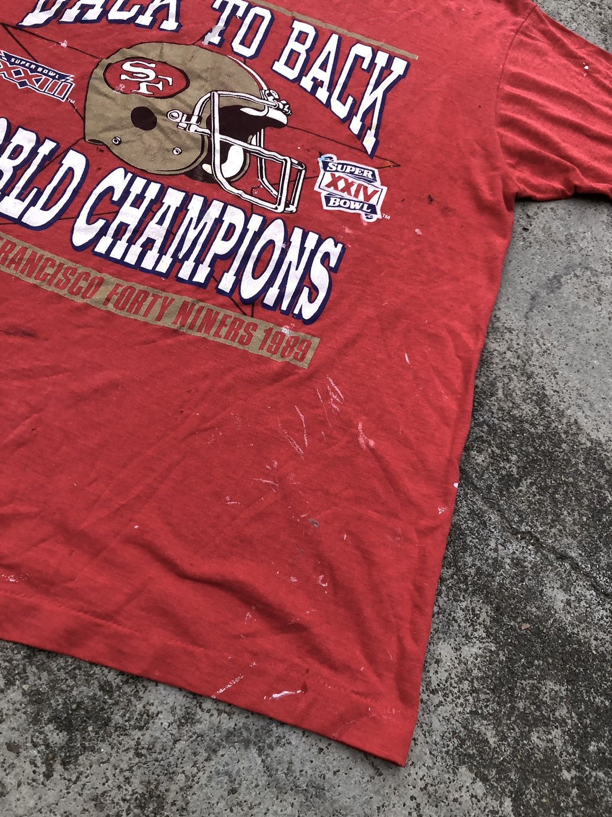 NFL 80s VINTAGE PAINTED 49ers SHIRT Size US XL / EU 56 / 4 - 3 Thumbnail