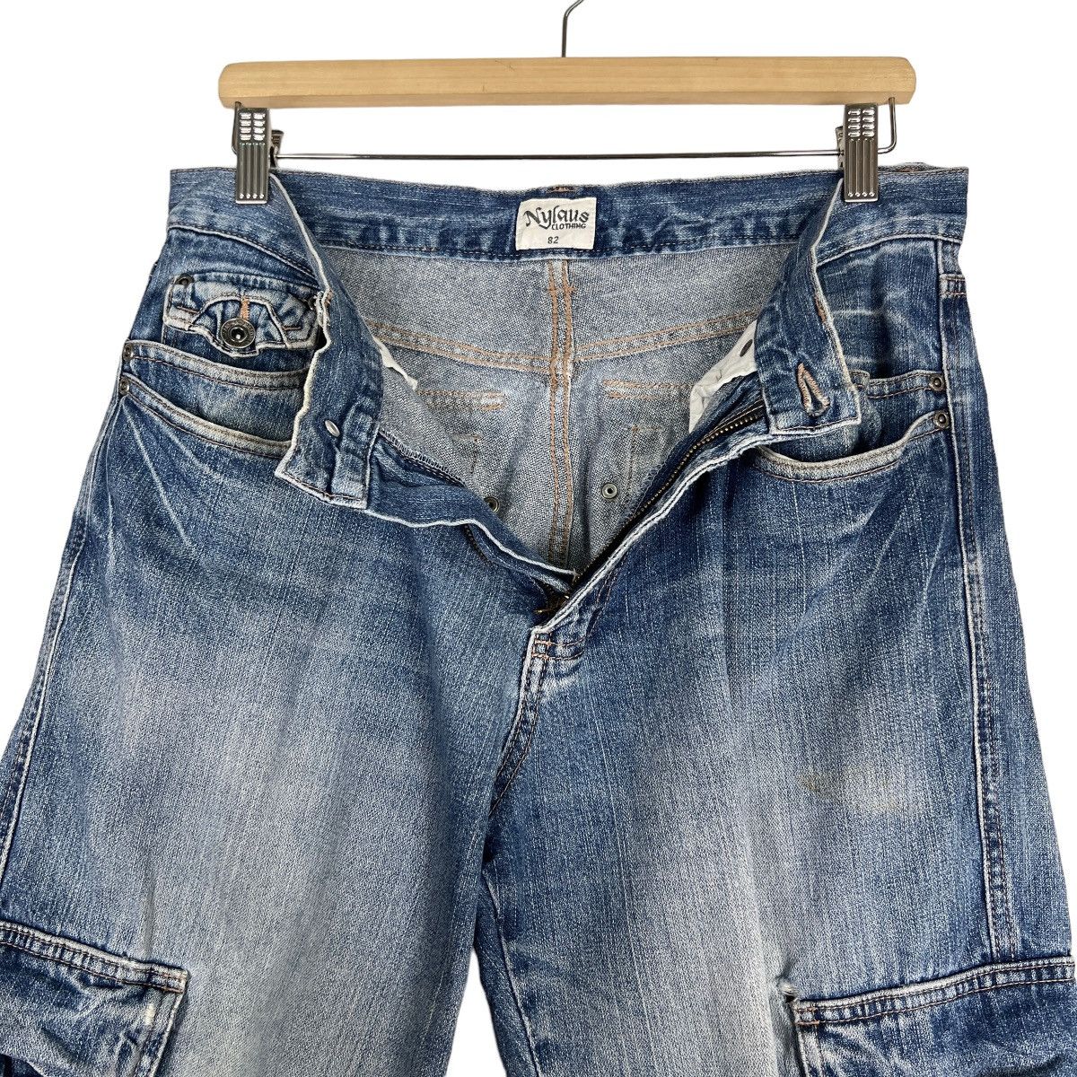 Beauty Beast 🔥 PICK NYLAUS CARGO DENIM JEANS Size US 33 - 11 Thumbnail