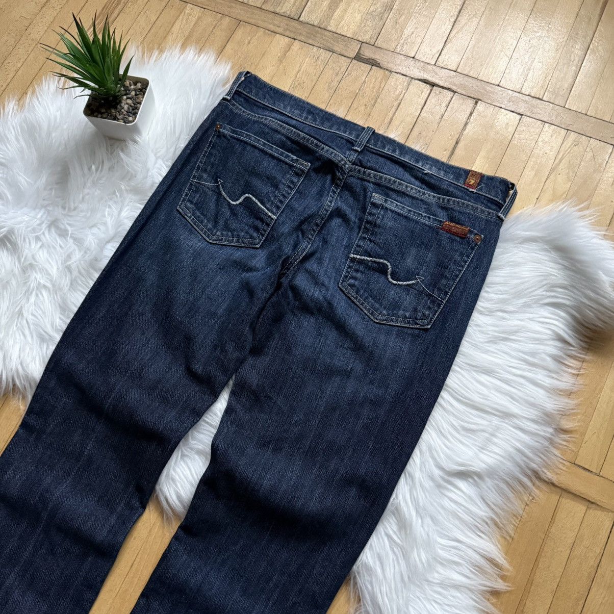 7 For All Mankind 📌 Vintage 90s 7 For All Mankind Straight leg Faded Jeans Size 28" / US 6 / IT 42 - 2 Thumbnail