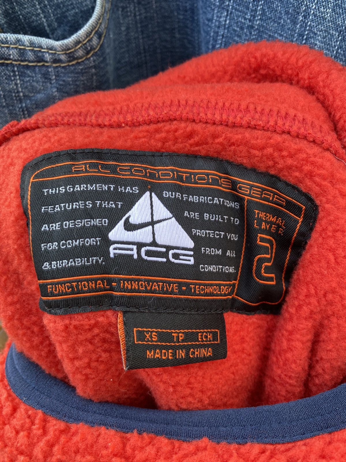Nike ACG × Vintage Vintage Nike ACG Fleece Deep Pile Ninja Mask Hoodie Size US M / EU 48-50 / 2 - 11 Thumbnail