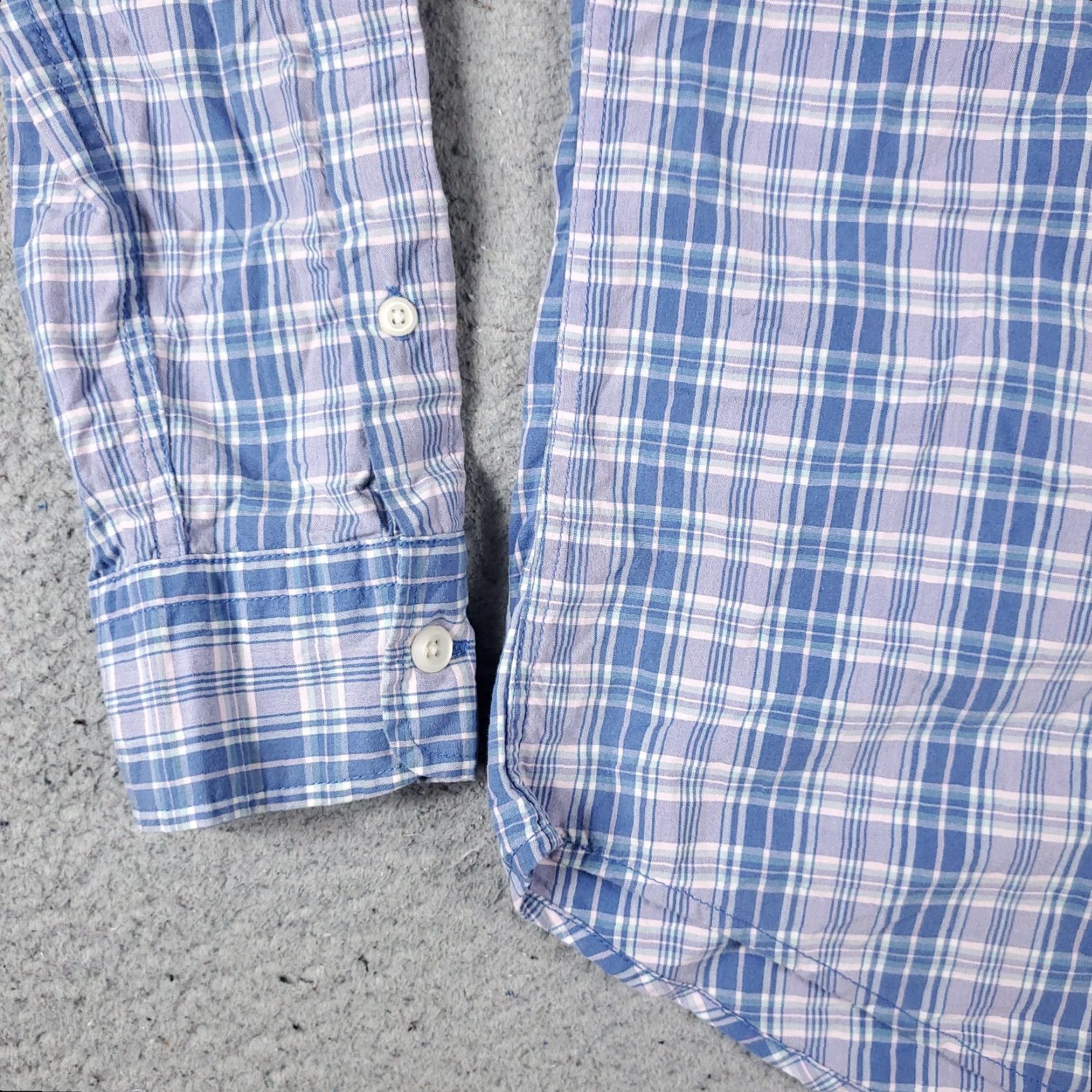 American Eagle Outfitters American Eagle Shirt Blue Plaid Button-Up Long Sleeve Casual Mens XS Size US XS / EU 42 / 0 - 3 Thumbnail