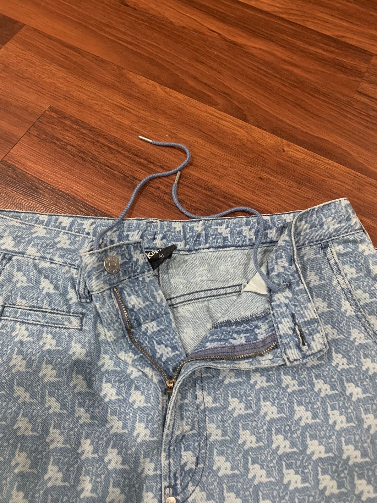 GU × If Six Was Nine × Kappa Gu x Kappa Monogram Baggy Jeans Pants Size US 33 - 9 Thumbnail