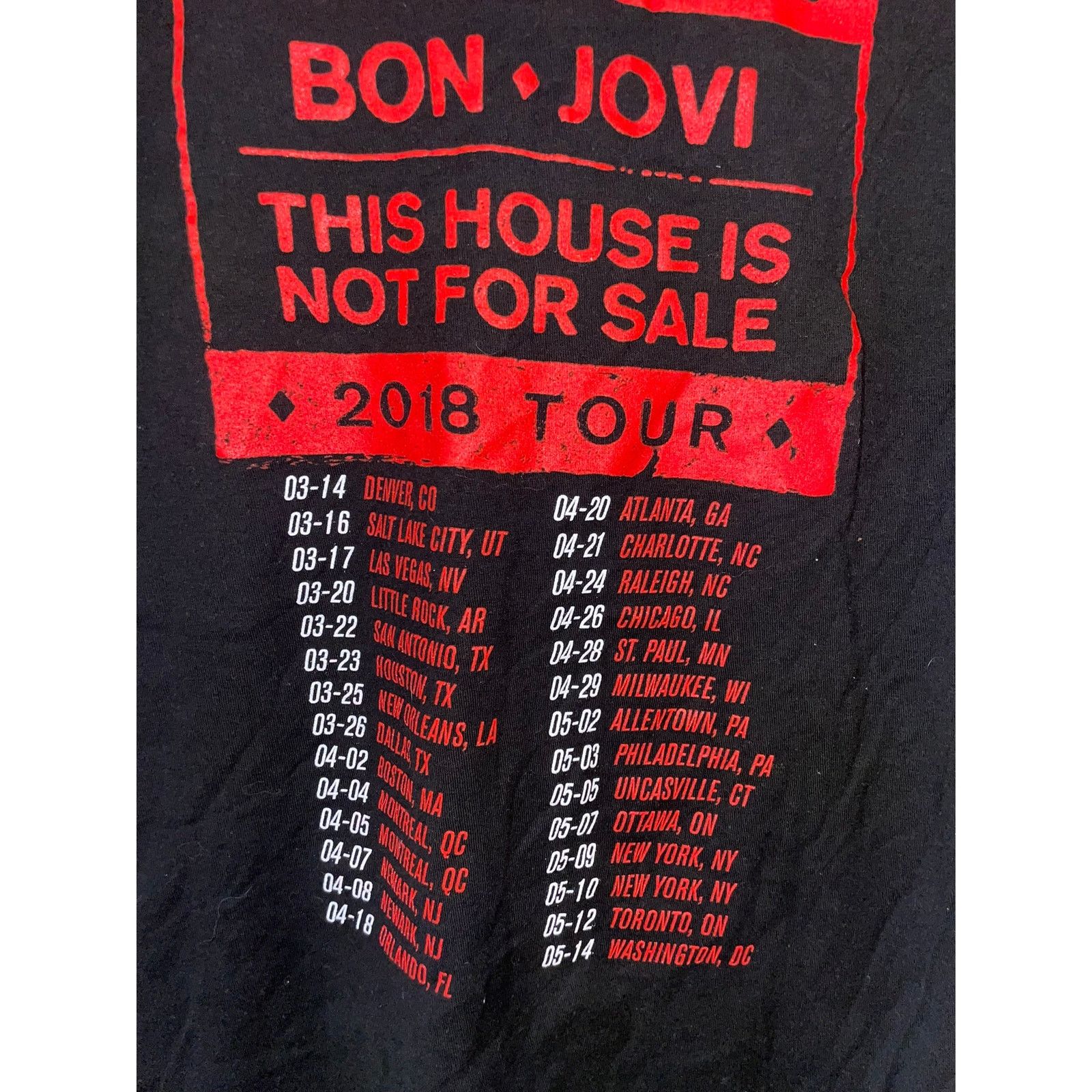 Tultex Bon Jovi Shirt This House Is Not For Sale Tour Music Tee M Size US M / EU 48-50 / 2 - 6 Thumbnail