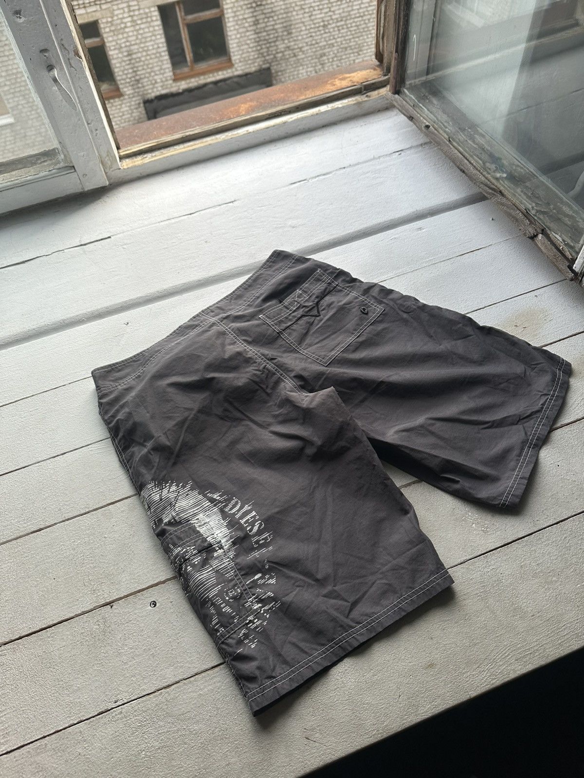 Diesel VNTG 🚨 DIESEL INDUSTRY GRAY SURF SHORTS RARE BIG LOGO POCKET Size US 32 / EU 48 - 9 Thumbnail