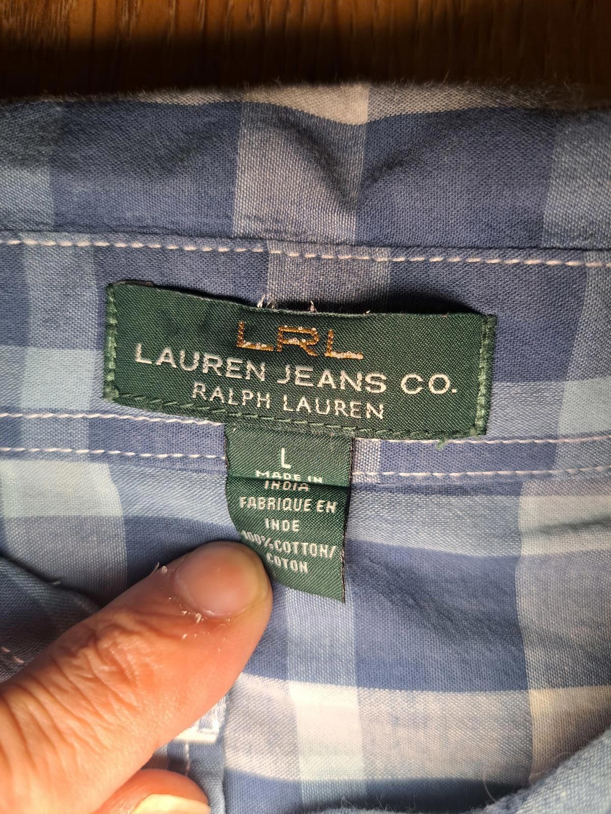 Polo Ralph Lauren Ralph Lauren Jeans Button Up Shirt Womens Large Blue Plaid Size L / US 10 / IT 46 - 2 Thumbnail