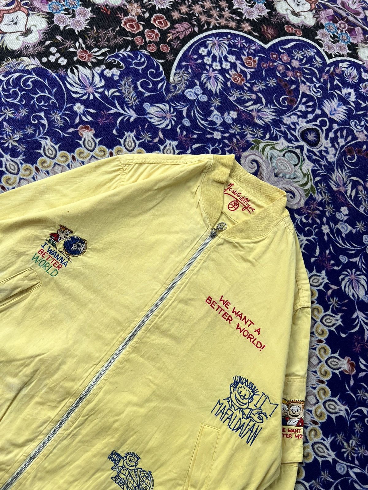 Jean Charles De Castelbajac Rare 80s Jean Charles De Castelbajac Vintage Bomber Jacket Size US L / EU 52-54 / 3 - 3 Thumbnail