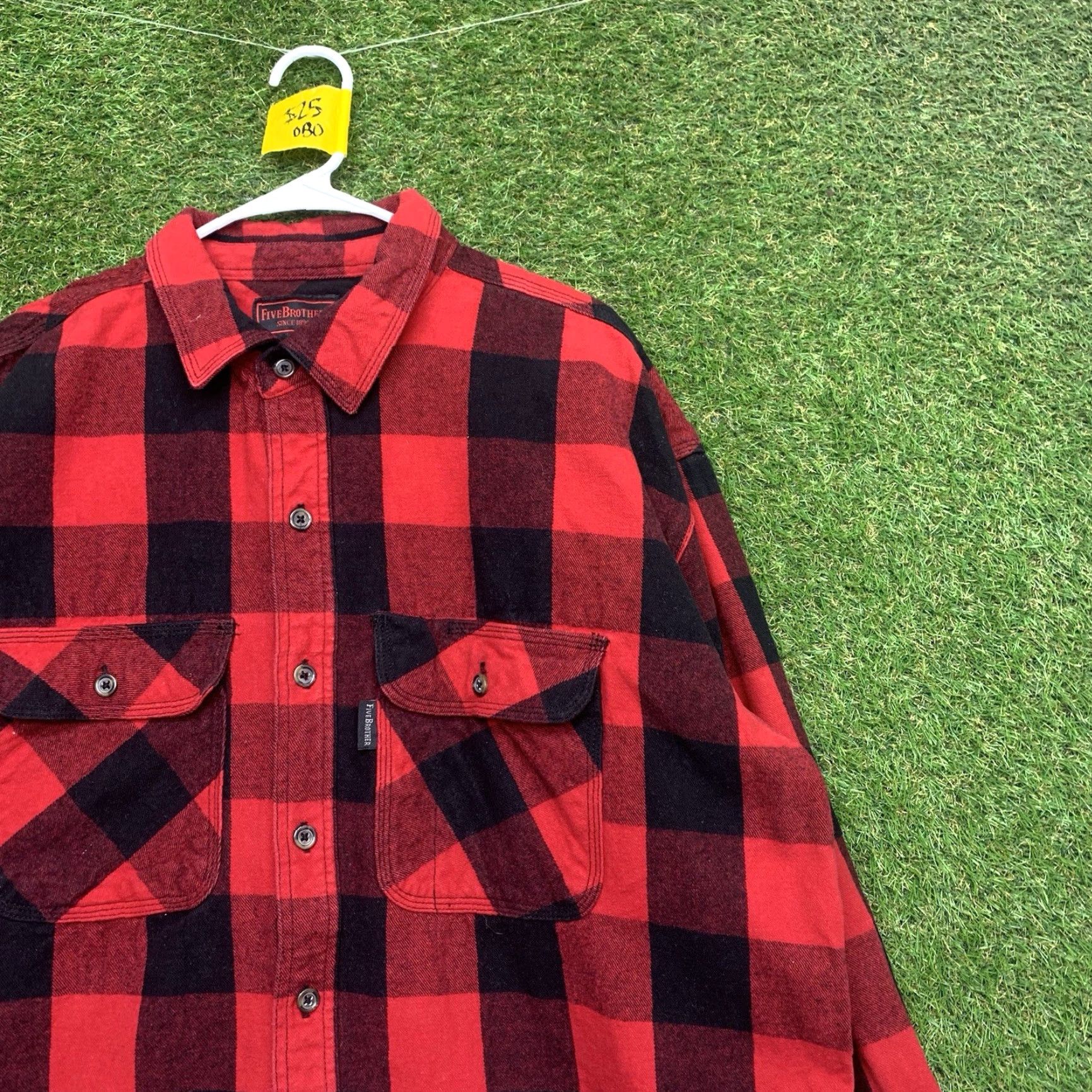 Vintage VINTAGE Five Brother Flannel Shirt Mens 2XL Tall Red Buffalo Plaid Button Up Outdoor Shirt Size US XXL / EU 58 / 5 - 2 Thumbnail