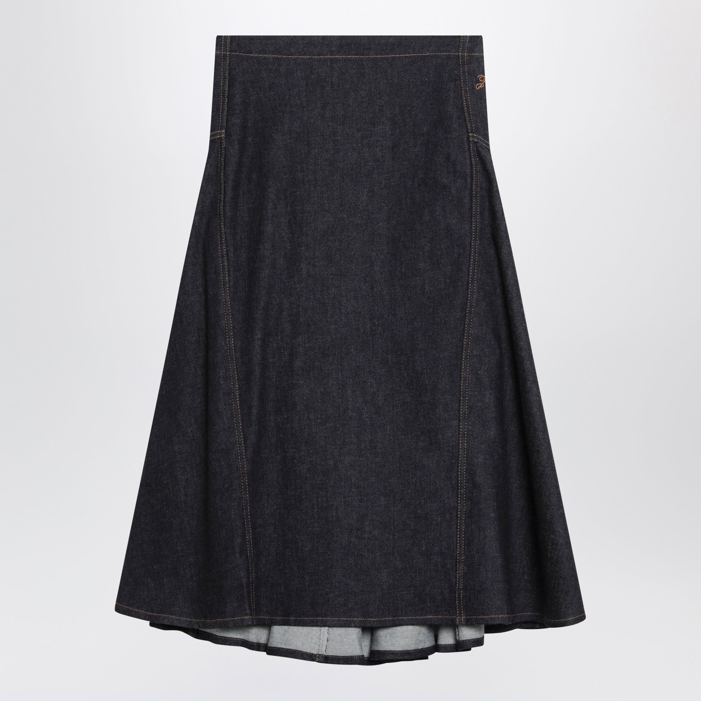 Jacquemus Jacquemus Lavoir De-Nã®Mes Skirt In Navy Blue Denim Size 27" / US 4 / IT 40 - 1 Thumbnail
