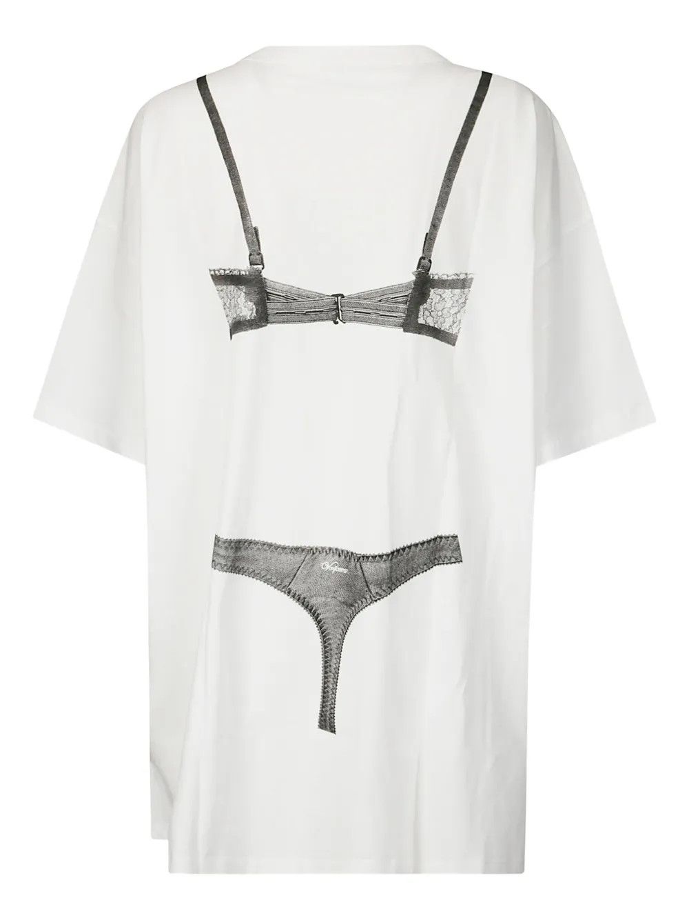 Vaquera Vaquera Lingerie Trompe L'Oeil T-Shirt Dress Size M / US 6-8 / IT 42-44 - 2 Thumbnail