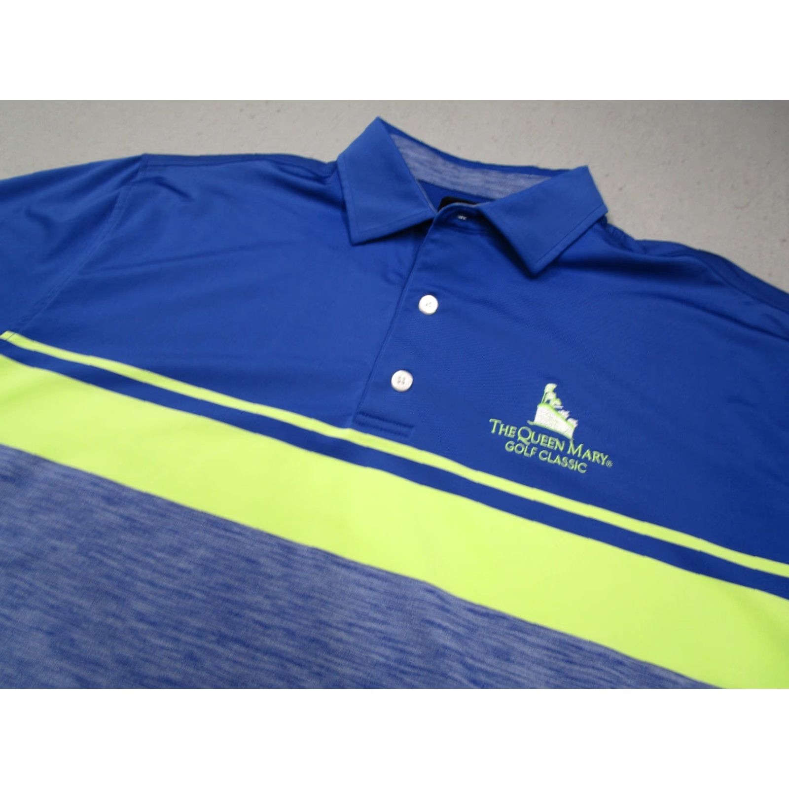 Footjoy FootJoy Polo Shirt Mens XL Blue Striped Performance Golf Size US XL / EU 56 / 4 - 2 Thumbnail