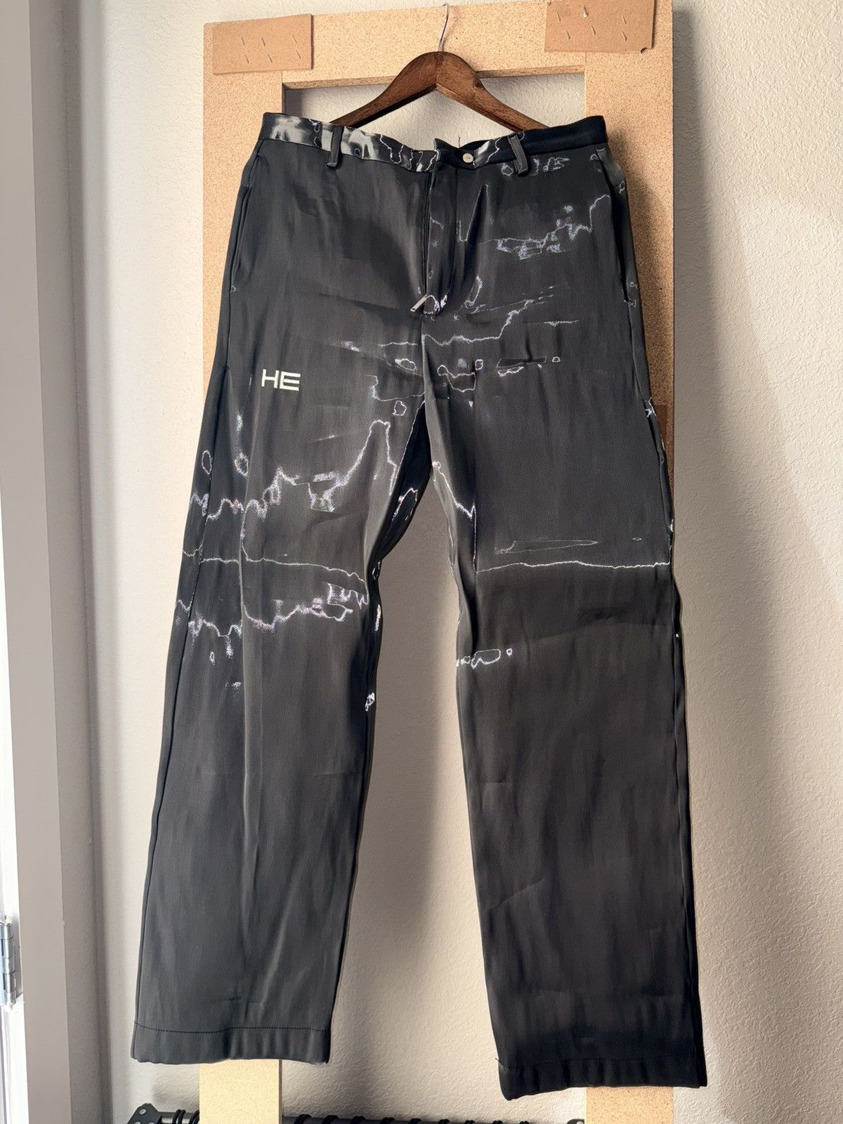 Heliot Emil Liquid Metal Grey Trousers Size US 31 - 1 Thumbnail