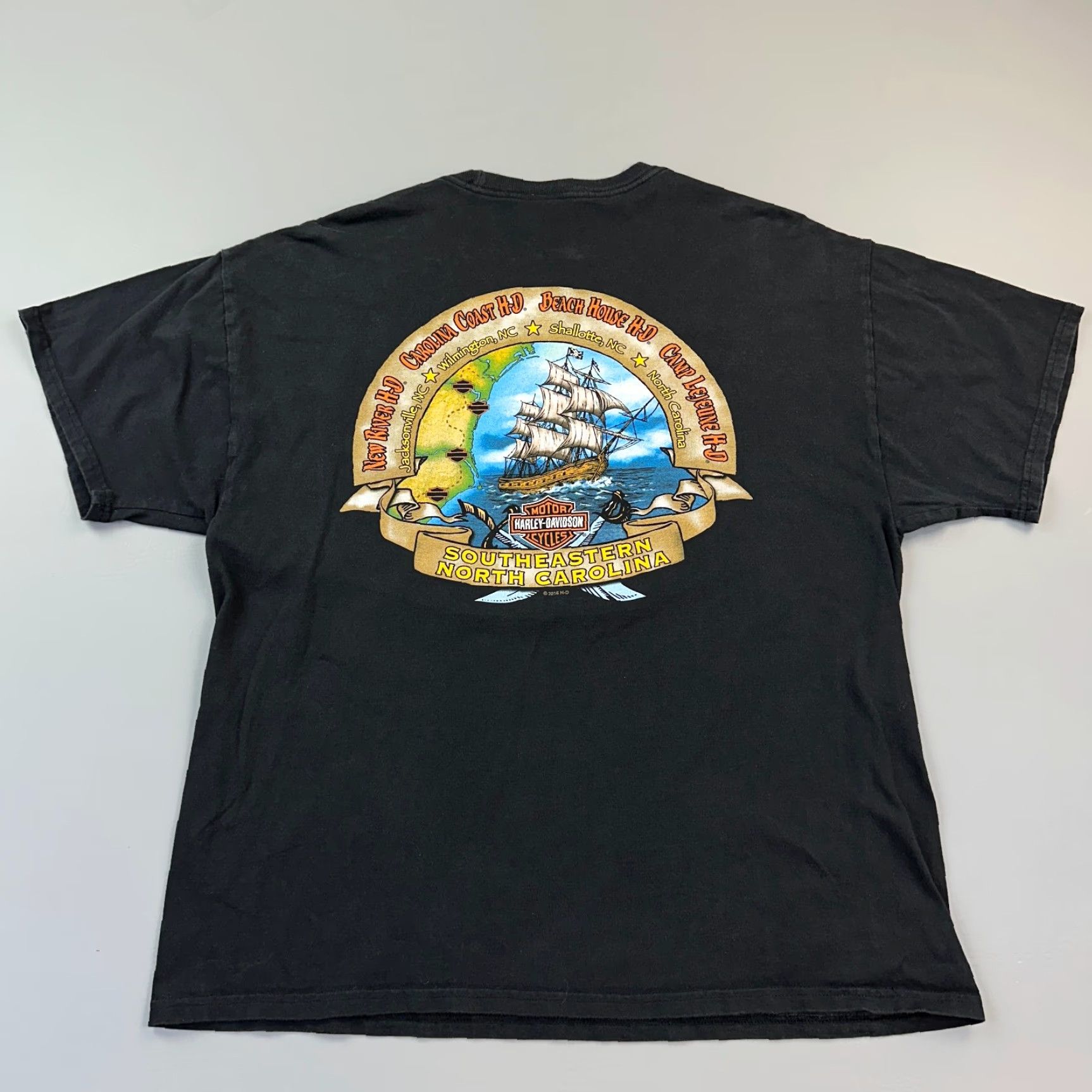 Harley Davidson Harley-Davidson Shirt Mens XL Black Logo Biker Motorcycle Crew Neck Short Sleeve T-Shirt Size US XL / EU 56 / 4 - 6 Thumbnail