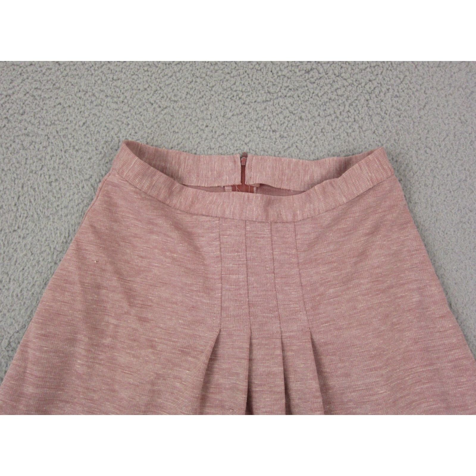 Pinko Vintage Skirt Teens 9-10 Pink Heathered A-Line Knit Midi 60s 70s Heathered Pink Heathered Midi Skirt Womens Teens 80s 90s Size 30" / US 8 / IT 44 - 2 Thumbnail
