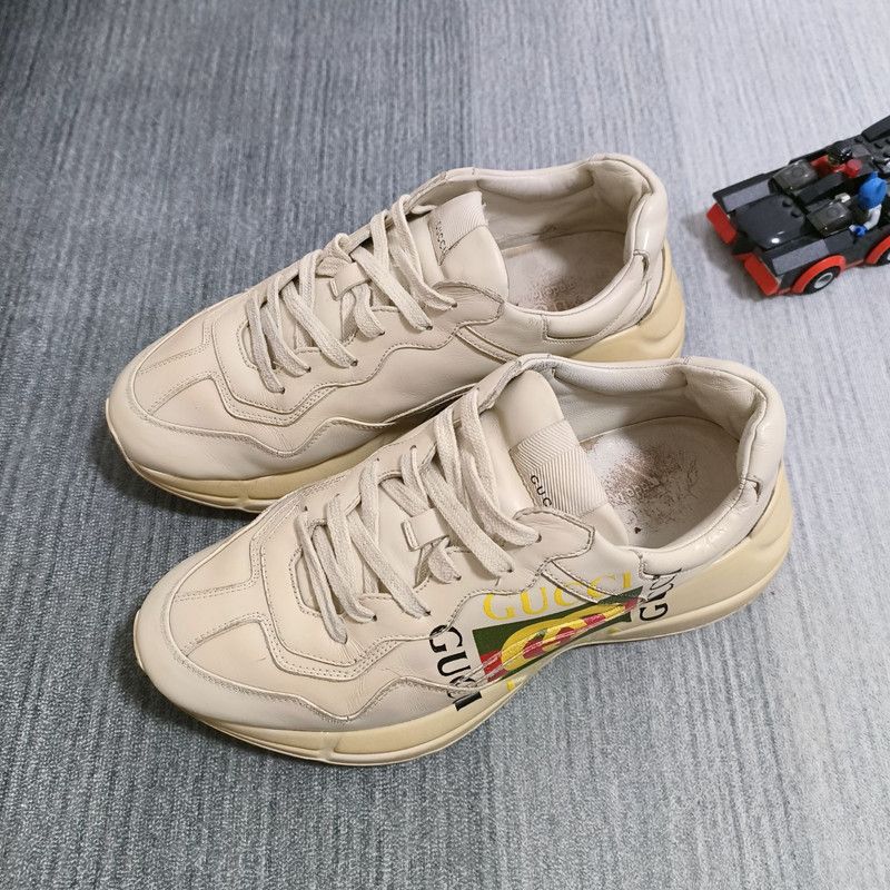 Gucci Gucci Rhyton Double G Logo Dad Sneakers in Cream 0079 Size US 9 / EU 42 - 1 Thumbnail
