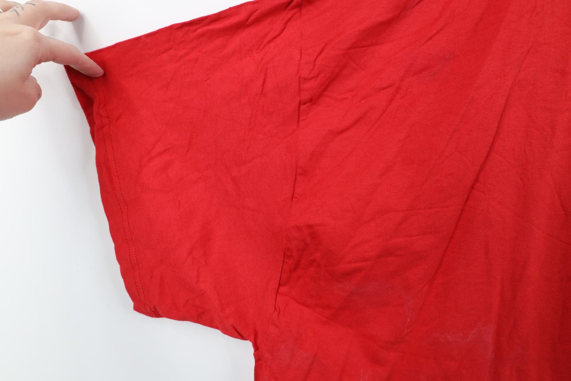 Hanes Vintage 90s Y2K Hanes Blank Pocket T-Shirt Red Cotton Size US XXL / EU 58 / 5 - 7 Thumbnail