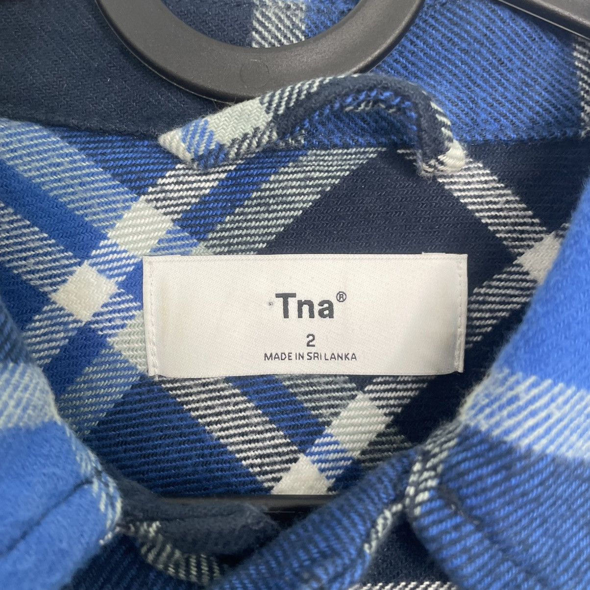 TNA Aritzia Tna Thick Plaid Flannel Oversized Blue Size 2 Size XS / US 0-2 / IT 36-38 - 3 Thumbnail