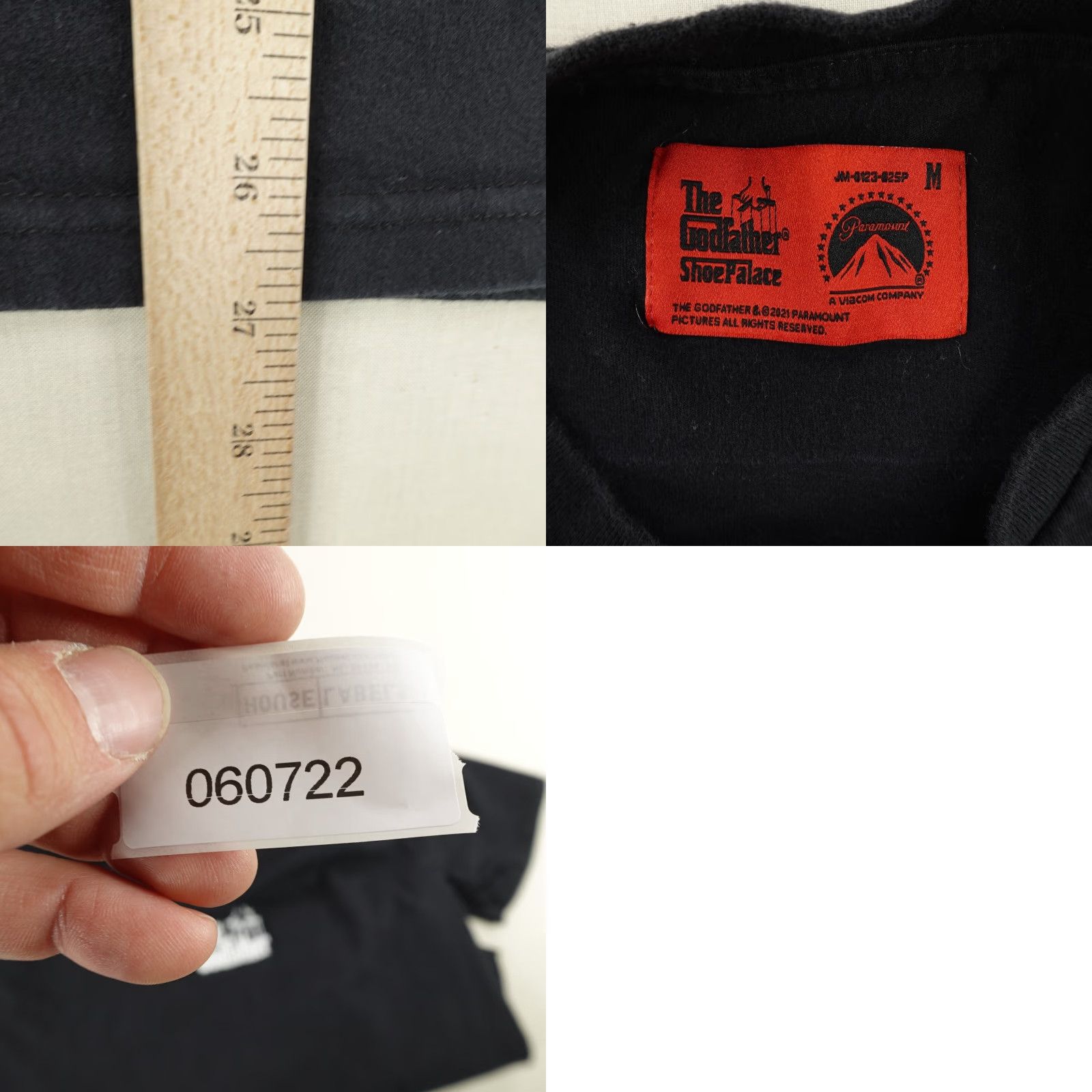 Palace The Godfather Shirt Mens M Black Soe Palace Tee Movie Crew Shirt Vito Corleone Shoe Palace Logo Graphic Print 90s Theme Mens Size US M / EU 48-50 / 2 - 8 Thumbnail