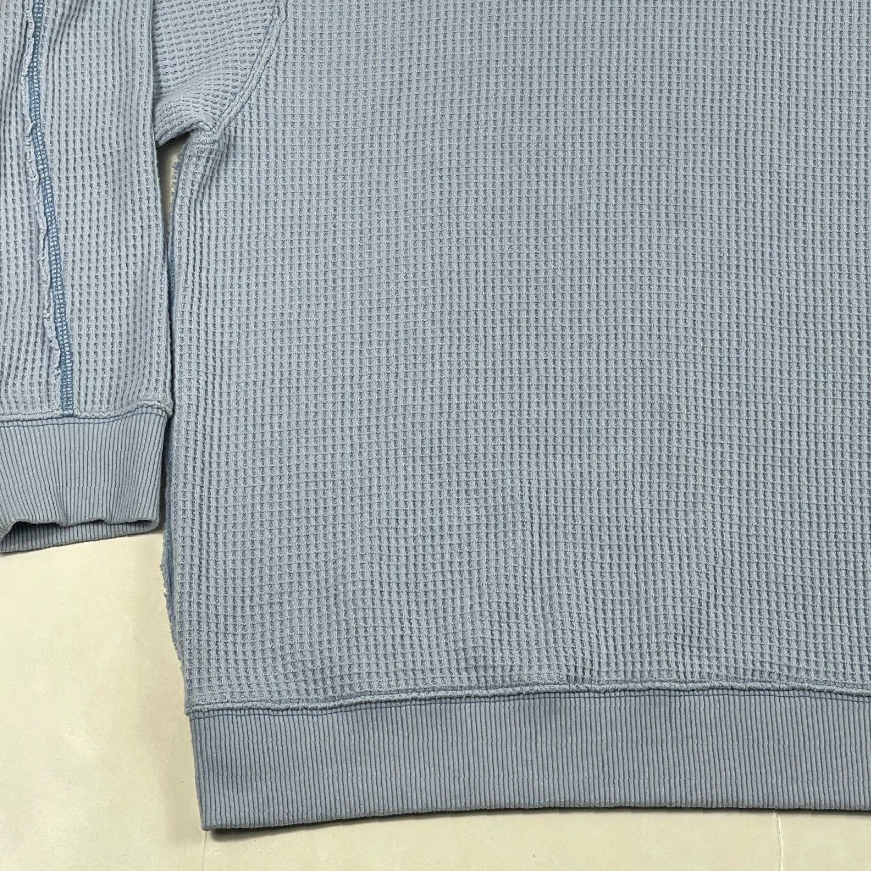 Vintage Aerie Sweater Shirt Womens XL Blue Thermal Waffle Knit Long Sleeve Pullover Size XL / US 12-14 / IT 48-50 - 5 Thumbnail