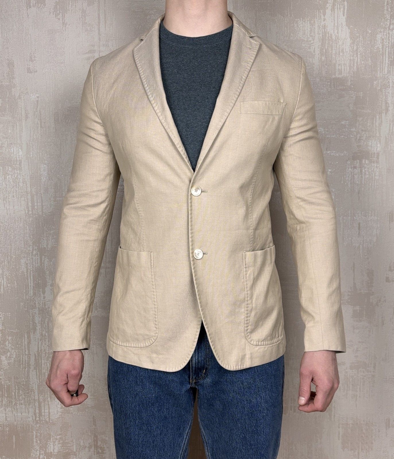 Paoloni Paoloni Cotton Wool Two Button Sport Coat Blazer Size 54 Size US L / EU 52-54 / 3 - 1 Thumbnail