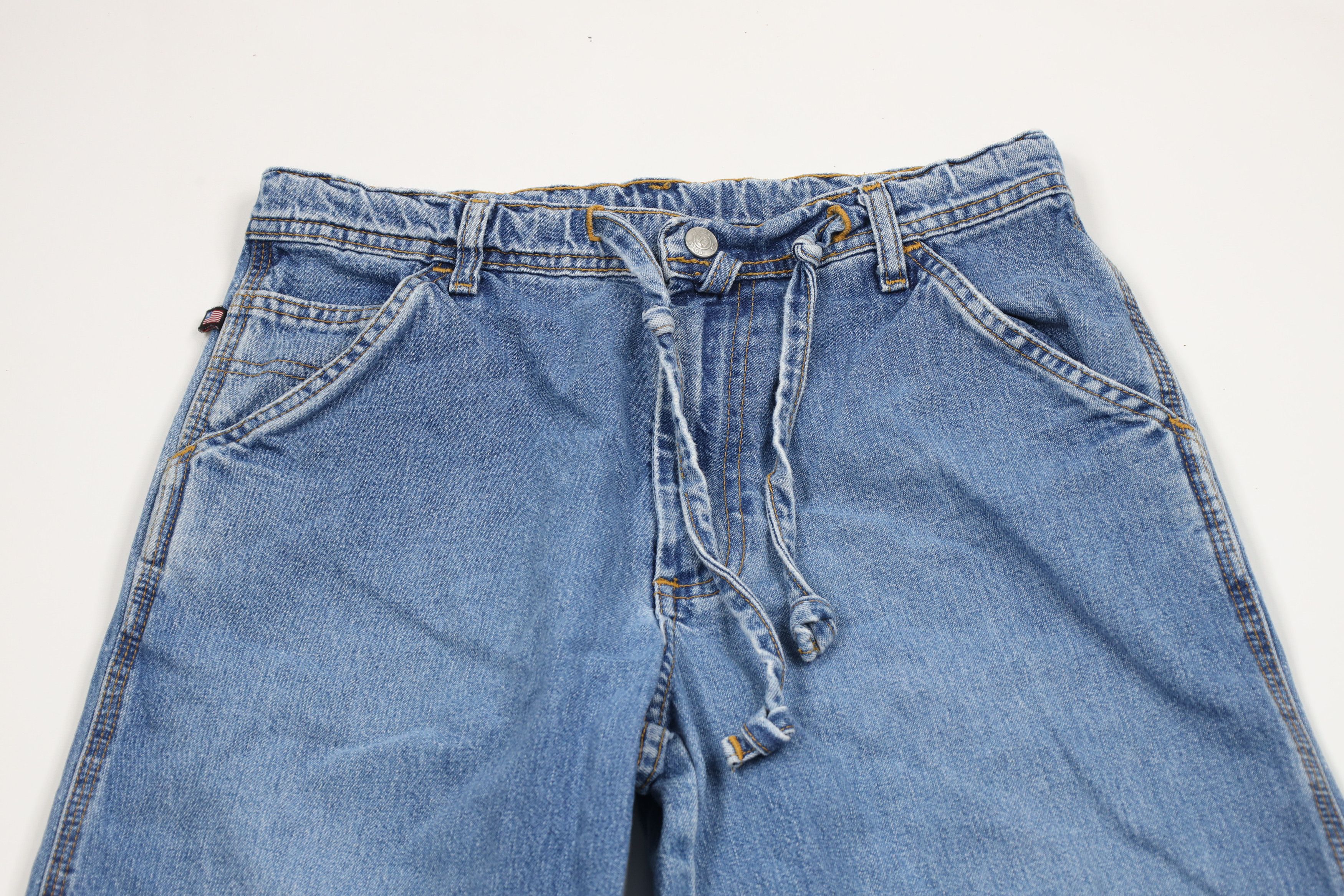 Ralph Lauren × Vintage Vintage 90s Ralph Lauren Spell Out Wide Leg Drawstring Jeans Size US 32 / EU 48 - 2 Thumbnail