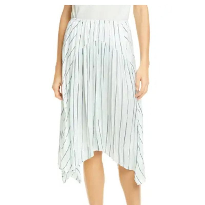 Vince Vince Mint Stripe Gauze Panel Skirt Green M Size 30" / US 8 / IT 44 - 1 Thumbnail