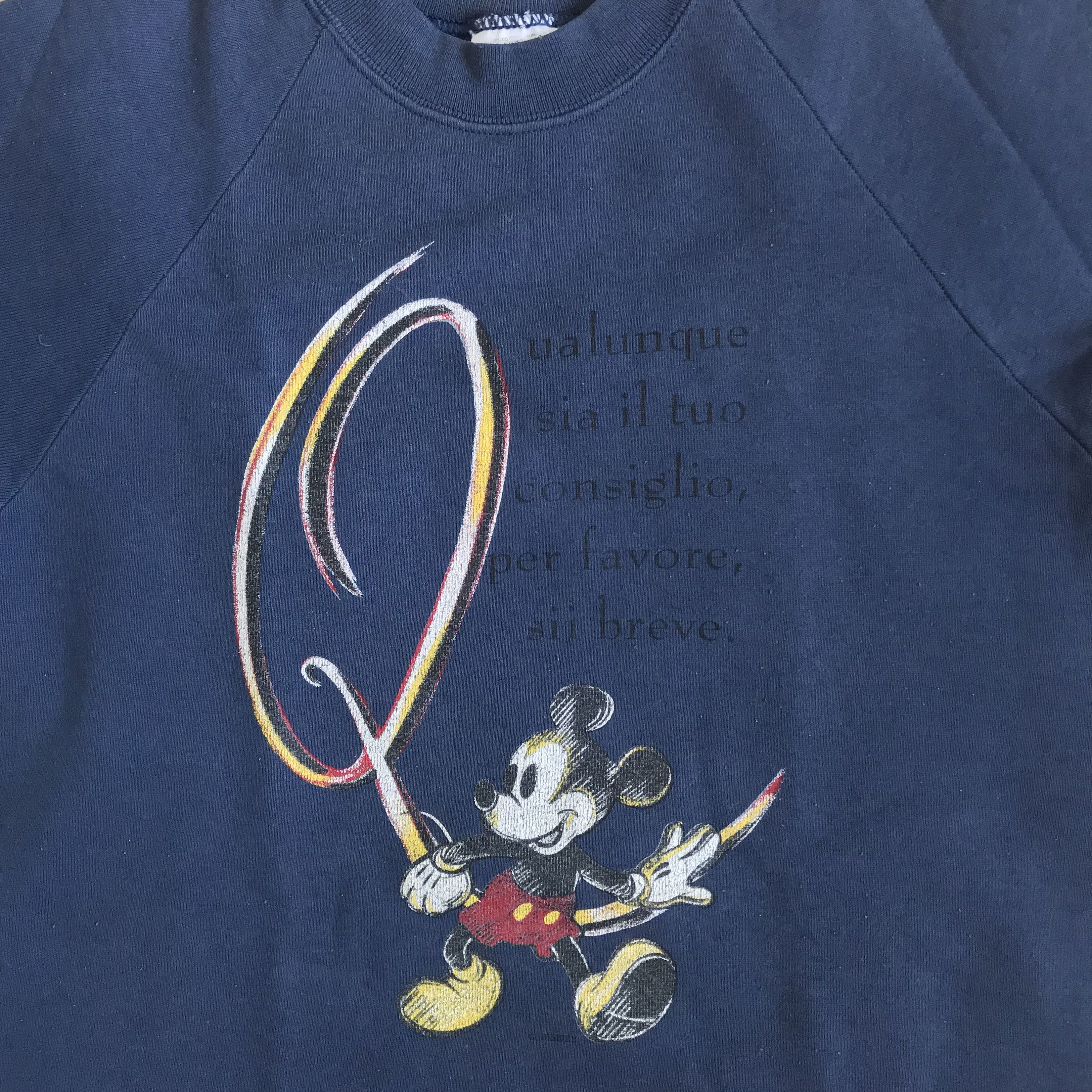 Disney Vintage 90s Disney Sweatshirt Crewneck Mickey Mouse Navy Size US M / EU 48-50 / 2 - 4 Thumbnail