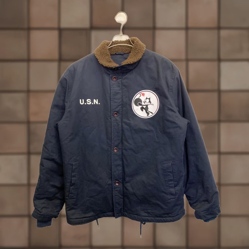 Vintage U'S NAVY Jacket Navy Mens L Size US L / EU 52-54 / 3 - 1 Thumbnail