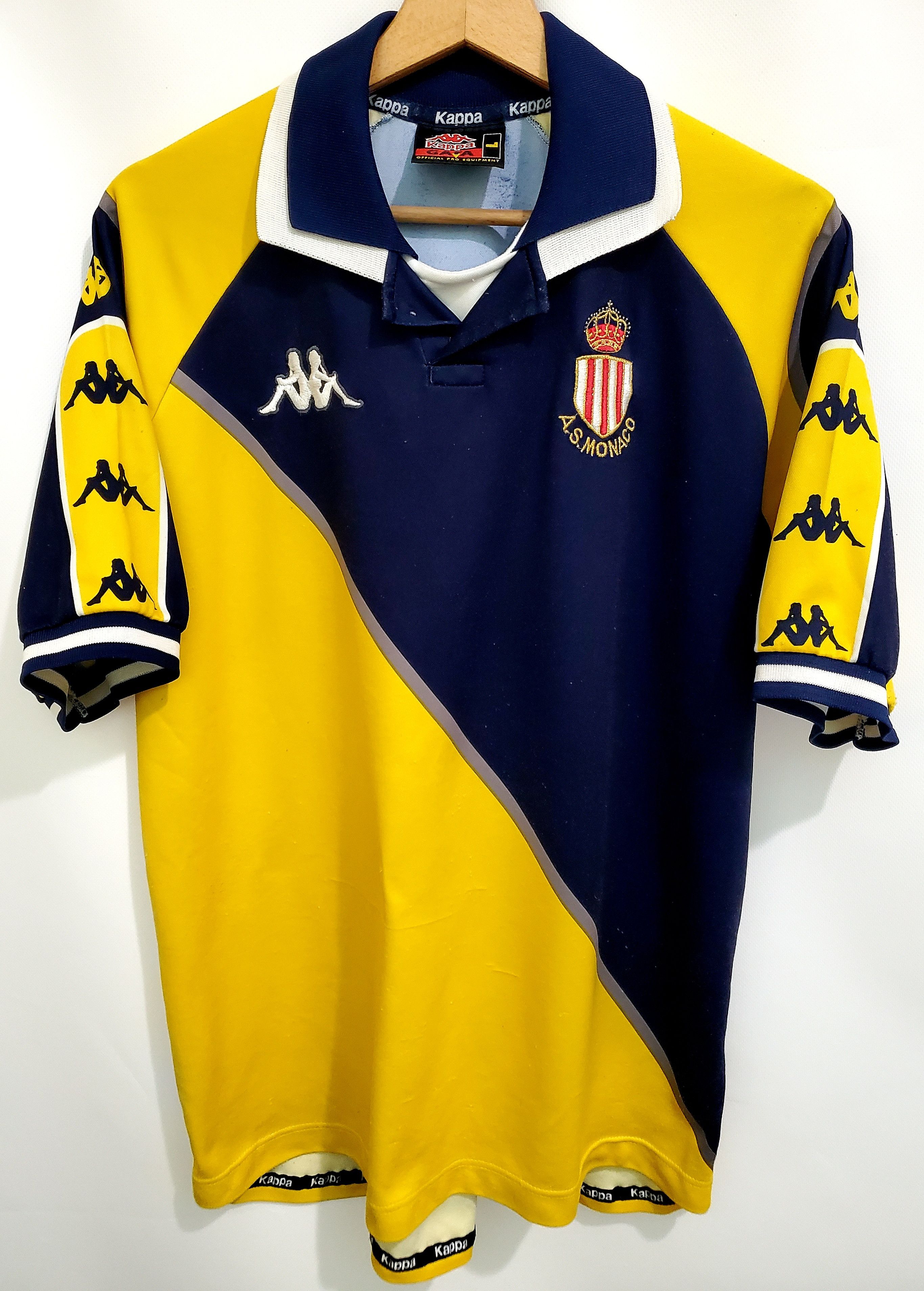 Kappa × Vintage Vintage MONACO 1998 1999 AWAY Kappa Soccer Jersey size L Size US L / EU 52-54 / 3 - 1 Thumbnail