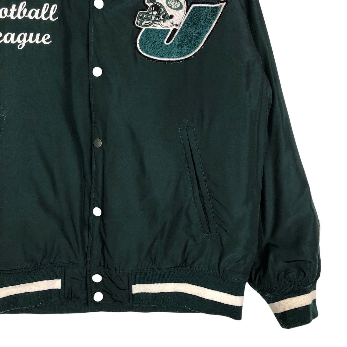 Japanese Brand 📌Vintage Bomber Jacket NFL New York Jets Big Logo Size US L / EU 52-54 / 3 - 6 Thumbnail