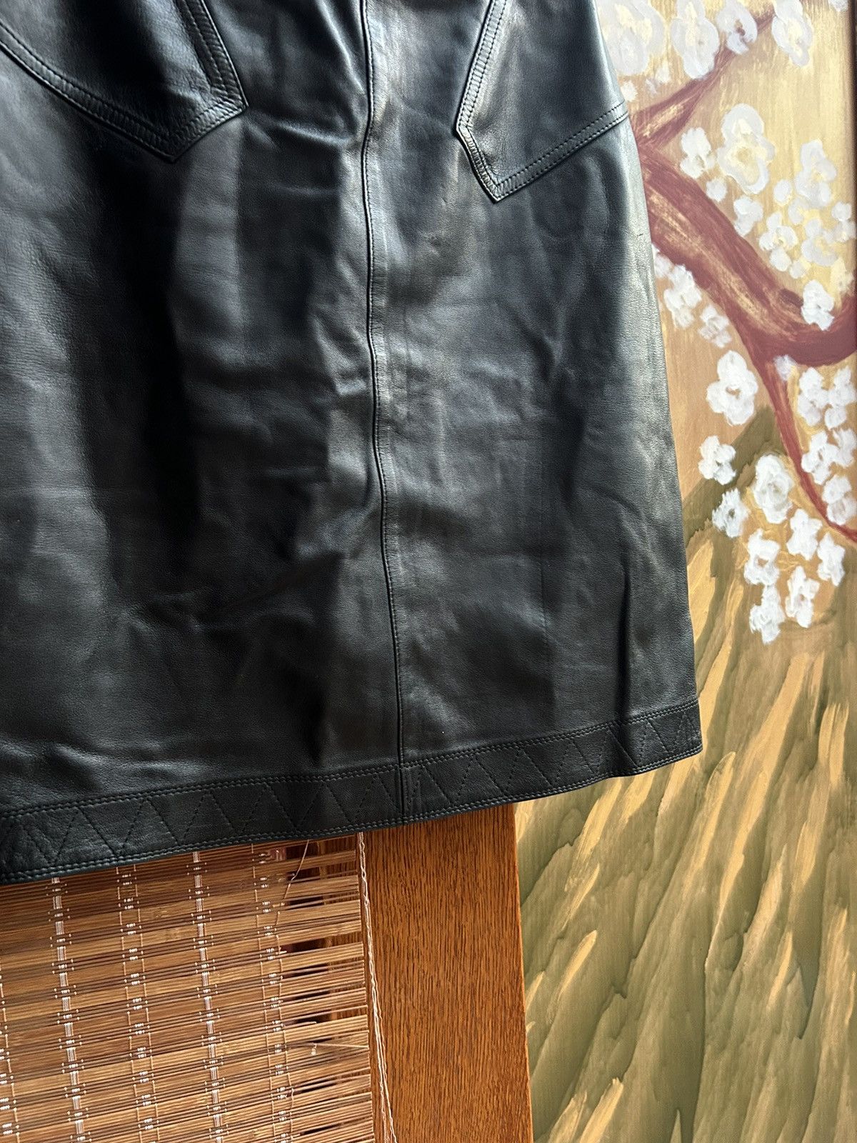 Alaia Alaia Paris Leather Pencil Skirt Made In France Size 27" / US 4 / IT 40 - 5 Thumbnail